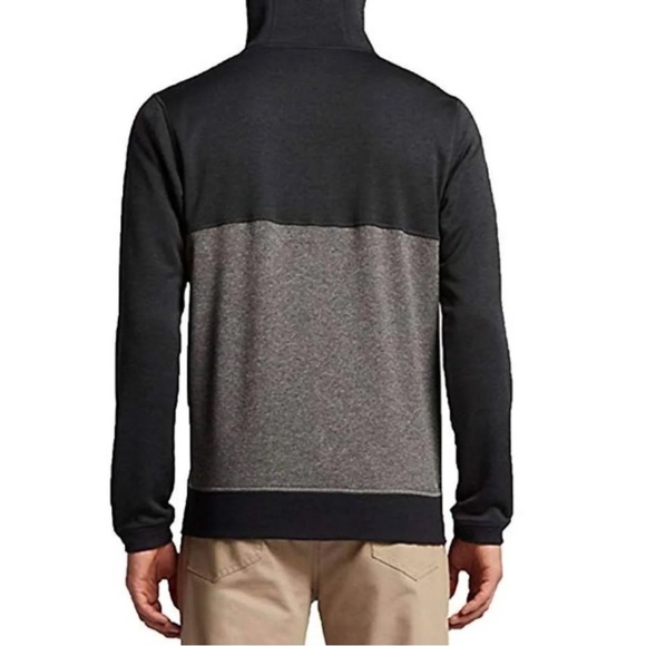 Hurley Men’s Dri-Fit Disperse Blocked Full Zip Hoodie Jacket black & Gray Sz XL - Picture 2 of 12